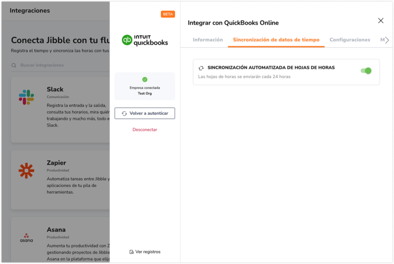 Quickbooks time sync data